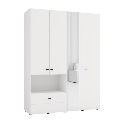 ΝΤΟΥΛΑΠΑ CAMPSIE 4K1F1O h207 ΛΕΥΚΟ ΧΡΩΜΑ 155x52x208εκ