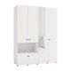 ΝΤΟΥΛΑΠΑ CAMPSIE 4K1F1O h207 ΛΕΥΚΟ ΧΡΩΜΑ 155x52x208εκ ΝΤΟΥΛΑΠΑ CAMPSIE 4K1F1O h207 ΛΕΥΚΟ ΧΡΩΜΑ 155x52x208εκ