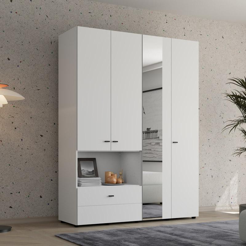 ΝΤΟΥΛΑΠΑ CAMPSIE 4K1F1O h207 ΛΕΥΚΟ ΧΡΩΜΑ 155x52x208εκ ΝΤΟΥΛΑΠΑ CAMPSIE 4K1F1O h207 ΛΕΥΚΟ ΧΡΩΜΑ 155x52x208εκ