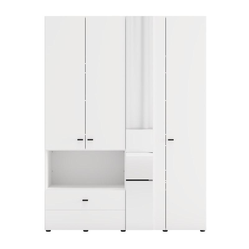 ΝΤΟΥΛΑΠΑ CAMPSIE 4K1F1O h207 ΛΕΥΚΟ ΧΡΩΜΑ 155x52x208εκ ΝΤΟΥΛΑΠΑ CAMPSIE 4K1F1O h207 ΛΕΥΚΟ ΧΡΩΜΑ 155x52x208εκ