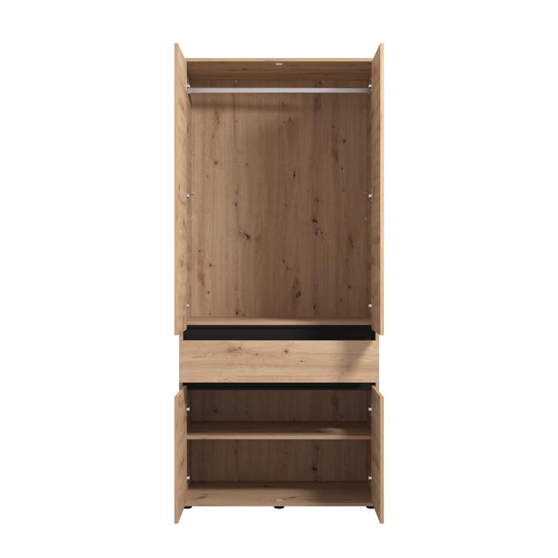 ΝΤΟΥΛΑΠΑ CORBETT 2K1F h211 ARTISAN OAK/ΜΑΥΡΟ ΜΑΤ ΧΡΩΜΑ 93x55x211εκ ΝΤΟΥΛΑΠΑ CORBETT 2K1F h211 ARTISAN OAK/ΜΑΥΡΟ ΜΑΤ ΧΡΩΜΑ 93x55x211εκ