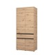 ΝΤΟΥΛΑΠΑ CORBETT 2K1F h211 ARTISAN OAK/ΜΑΥΡΟ ΜΑΤ ΧΡΩΜΑ 93x55x211εκ ΝΤΟΥΛΑΠΑ CORBETT 2K1F h211 ARTISAN OAK/ΜΑΥΡΟ ΜΑΤ ΧΡΩΜΑ 93x55x211εκ