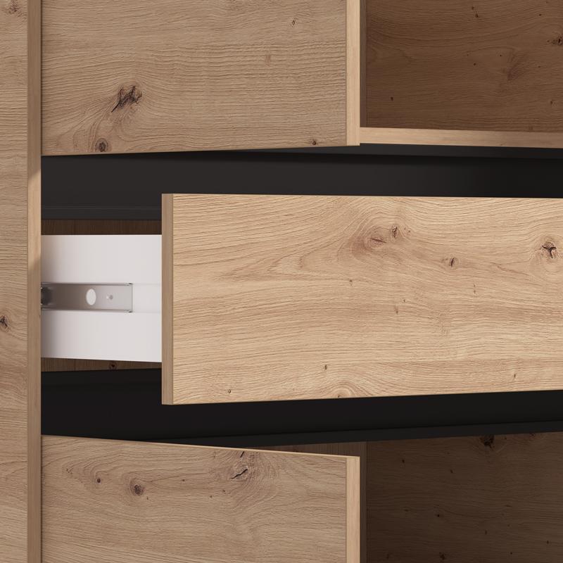 ΝΤΟΥΛΑΠΑ CORBETT 2K1F h211 ARTISAN OAK/ΜΑΥΡΟ ΜΑΤ ΧΡΩΜΑ 93x55x211εκ ΝΤΟΥΛΑΠΑ CORBETT 2K1F h211 ARTISAN OAK/ΜΑΥΡΟ ΜΑΤ ΧΡΩΜΑ 93x55x211εκ