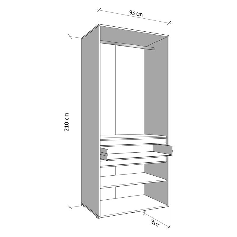 ΝΤΟΥΛΑΠΑ CORBETT 2K1F h211 ARTISAN OAK/ΜΑΥΡΟ ΜΑΤ ΧΡΩΜΑ 93x55x211εκ ΝΤΟΥΛΑΠΑ CORBETT 2K1F h211 ARTISAN OAK/ΜΑΥΡΟ ΜΑΤ ΧΡΩΜΑ 93x55x211εκ