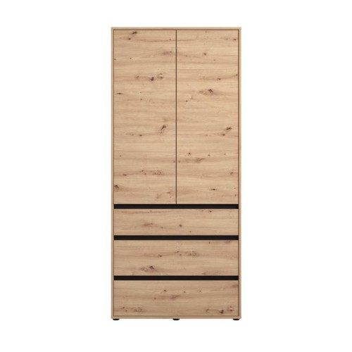 ΝΤΟΥΛΑΠΑ CORBETT 2K3F h211 ARTISAN OAK/ΜΑΥΡΟ ΜΑΤ ΧΡΩΜΑ 93x55x211εκ