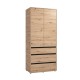 ΝΤΟΥΛΑΠΑ CORBETT 2K3F h211 ARTISAN OAK/ΜΑΥΡΟ ΜΑΤ ΧΡΩΜΑ 93x55x211εκ ΝΤΟΥΛΑΠΑ CORBETT 2K3F h211 ARTISAN OAK/ΜΑΥΡΟ ΜΑΤ ΧΡΩΜΑ 93x55x211εκ