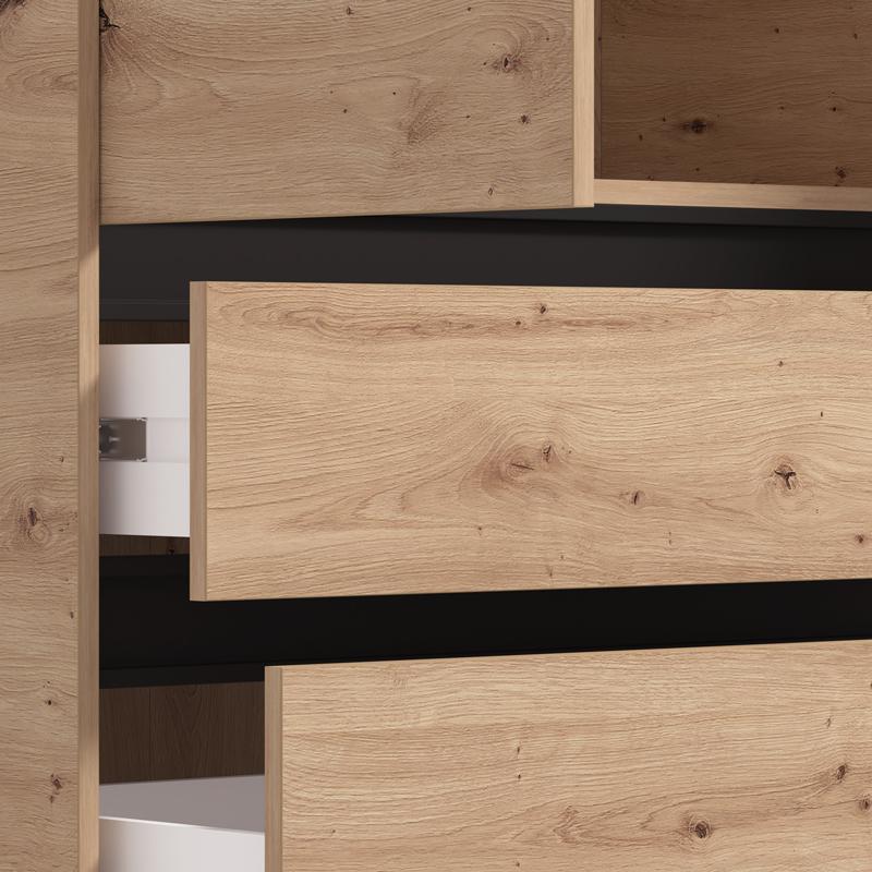 ΝΤΟΥΛΑΠΑ CORBETT 2K3F h211 ARTISAN OAK/ΜΑΥΡΟ ΜΑΤ ΧΡΩΜΑ 93x55x211εκ ΝΤΟΥΛΑΠΑ CORBETT 2K3F h211 ARTISAN OAK/ΜΑΥΡΟ ΜΑΤ ΧΡΩΜΑ 93x55x211εκ