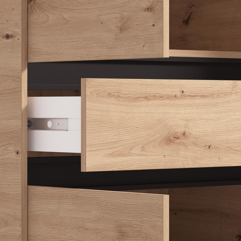 ΝΤΟΥΛΑΠΑ CORBETT 3K1F1O h211 ARTISAN OAK/ΜΑΥΡΟ ΜΑΤ ΧΡΩΜΑ 138x55x211εκ ΝΤΟΥΛΑΠΑ CORBETT 3K1F1O h211 ARTISAN OAK/ΜΑΥΡΟ ΜΑΤ ΧΡΩΜΑ 138x55x211εκ