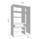 ΝΤΟΥΛΑΠΑ CORBETT 3K1F1O h211 ARTISAN OAK/ΜΑΥΡΟ ΜΑΤ ΧΡΩΜΑ 138x55x211εκ ΝΤΟΥΛΑΠΑ CORBETT 3K1F1O h211 ARTISAN OAK/ΜΑΥΡΟ ΜΑΤ ΧΡΩΜΑ 138x55x211εκ