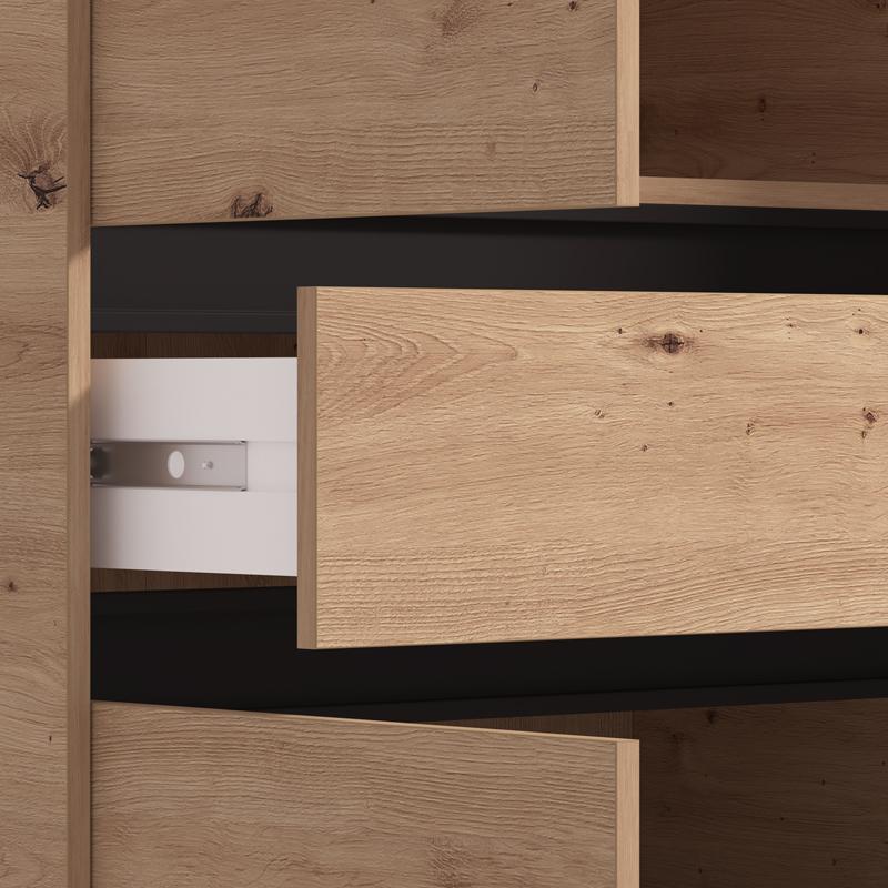 ΝΤΟΥΛΑΠΑ CORBETT 4K1F1O h211 ARTISAN OAK/ΜΑΥΡΟ ΜΑΤ ΧΡΩΜΑ 183x55x211εκ ΝΤΟΥΛΑΠΑ CORBETT 4K1F1O h211 ARTISAN OAK/ΜΑΥΡΟ ΜΑΤ ΧΡΩΜΑ 183x55x211εκ