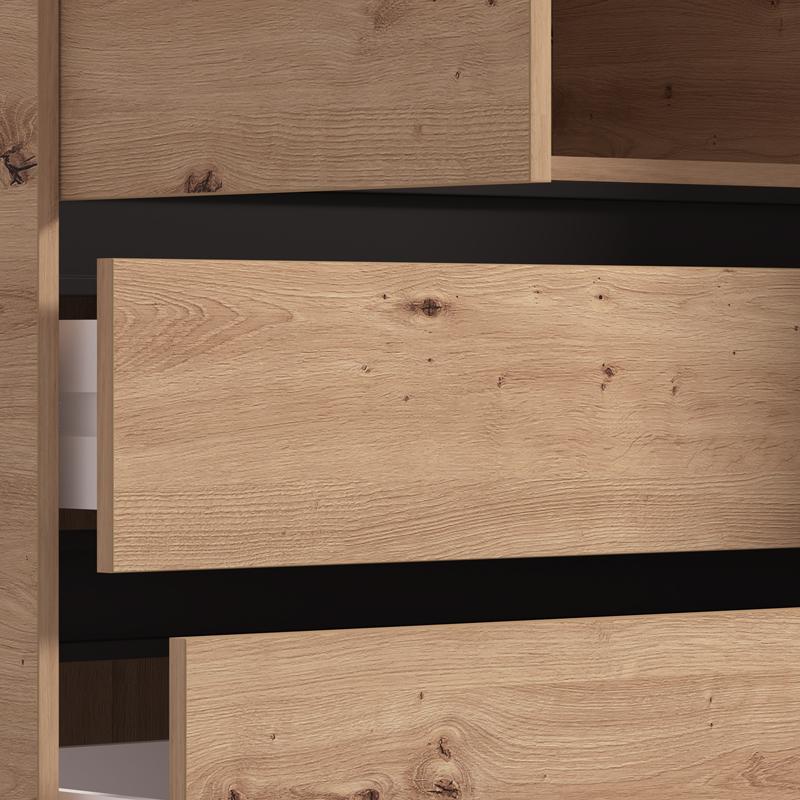 ΝΤΟΥΛΑΠΑ CORBETT 4K3F1O h211 ARTISAN OAK/ΜΑΥΡΟ ΜΑΤ ΧΡΩΜΑ 183x55x211εκ ΝΤΟΥΛΑΠΑ CORBETT 4K3F1O h211 ARTISAN OAK/ΜΑΥΡΟ ΜΑΤ ΧΡΩΜΑ 183x55x211εκ