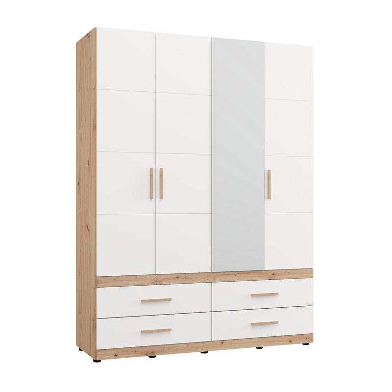 ΝΤΟΥΛΑΠΑ DILLON 4K4F1O h207 ARTISAN OAK-ΛΕΥΚΟ 155x52x208εκ ΝΤΟΥΛΑΠΑ DILLON 4K4F1O h207 ARTISAN OAK-ΛΕΥΚΟ 155x52x208εκ