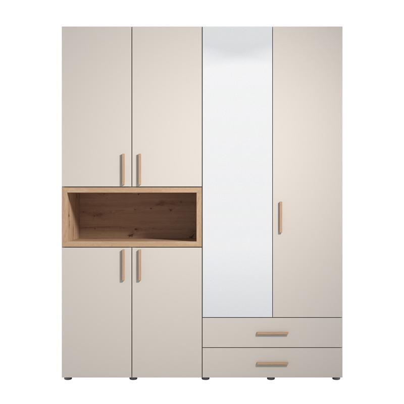 ΝΤΟΥΛΑΠΑ DONALD 4K2F1O h227 CASHEMERE/ARTISAN OAK ΧΡΩΜΑ 179x57x227εκ ΝΤΟΥΛΑΠΑ DONALD 4K2F1O h227 CASHEMERE/ARTISAN OAK ΧΡΩΜΑ 179x57x227εκ