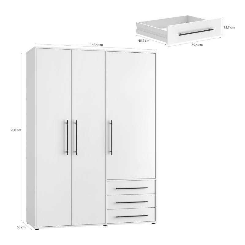 ΝΤΟΥΛΑΠΑ Fylliana Mirena 3K3F ΛΕΥΚΟ ΧΡΩΜΑ 53x145x200εκ ΝΤΟΥΛΑΠΑ Fylliana Mirena 3K3F ΛΕΥΚΟ ΧΡΩΜΑ 53x145x200εκ