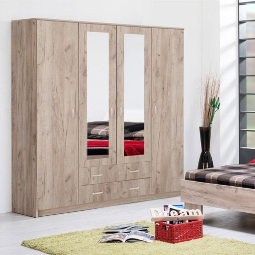 ΝΤΟΥΛΑΠΑ Hana 4Κ2FO GREY OAK 160*52*205