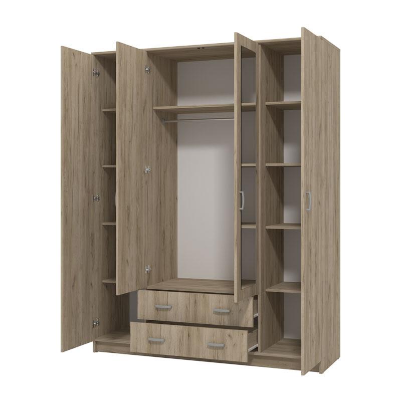ΝΤΟΥΛΑΠΑ Hana 4Κ2FO GREY OAK 160*52*205