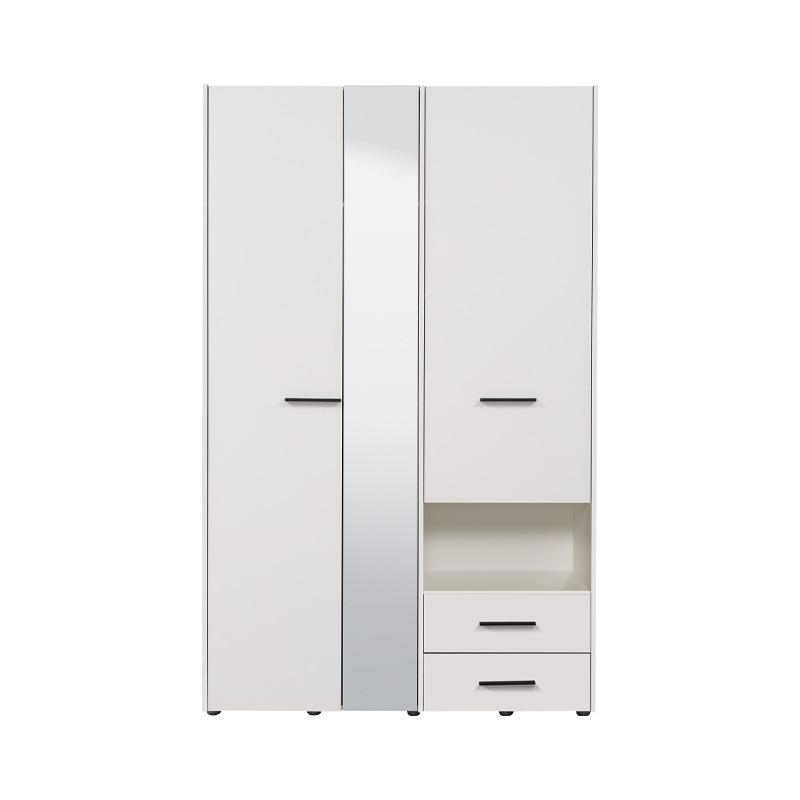 ΝΤΟΥΛΑΠΑ LEON 3K2FO ΜΕ ΚΑΘΡΕΦΤΗ ΛΕΥΚΟ ΧΡΩΜΑ 127.5*55*205.5