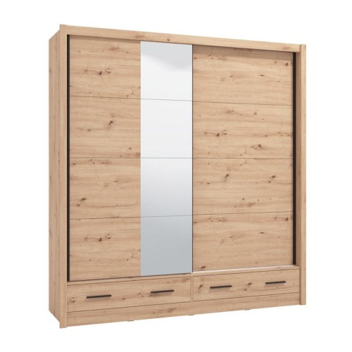 ΝΤΟΥΛΑΠΑ ΜΕ ΚΑΘΡΕΦΤΗ ALBI PLUS 205 2F OG ARTISAN OAK ΧΡΩΜΑ 205x60x216εκ
