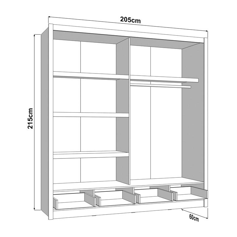 ΝΤΟΥΛΑΠΑ ΜΕ ΚΑΘΡΕΦΤΗ ALBI PLUS 205 2F OG ARTISAN OAK ΧΡΩΜΑ 205x60x216εκ ΝΤΟΥΛΑΠΑ ΜΕ ΚΑΘΡΕΦΤΗ ALBI PLUS 205 2F OG ARTISAN OAK ΧΡΩΜΑ 205x60x216εκ