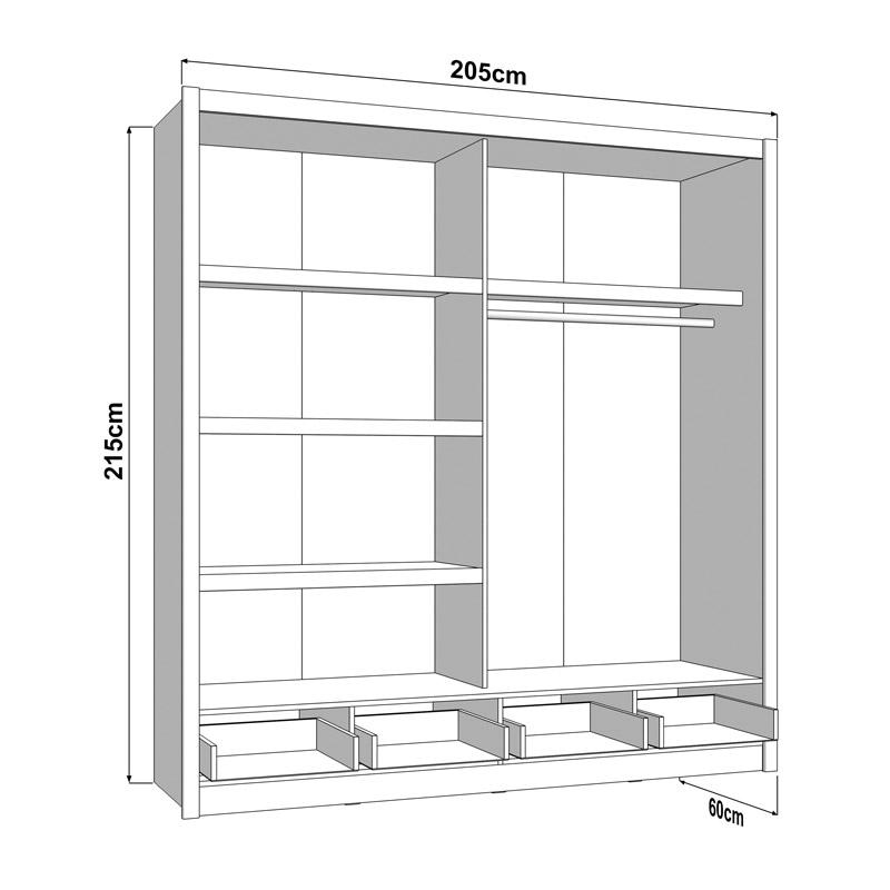 ΝΤΟΥΛΑΠΑ ΜΕ ΚΑΘΡΕΦΤΗ ALBI PLUS 205 2F OG CASHMERE ΧΡΩΜΑ 205x60x216εκ ΝΤΟΥΛΑΠΑ ΜΕ ΚΑΘΡΕΦΤΗ ALBI PLUS 205 2F OG CASHMERE ΧΡΩΜΑ 205x60x216εκ