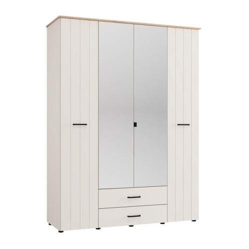 ΝΤΟΥΛΑΠΑ ΜΕ ΚΑΘΡΕΦΤΗ LAMBETH 4K2F2O h207 CASHMERE-ARTISAN OAK ΧΡΩΜΑ 158x54x208εκ