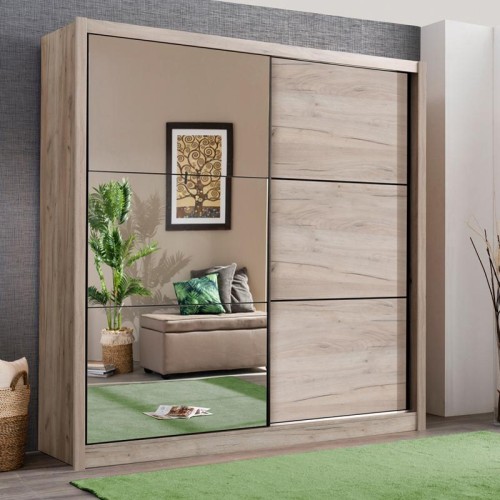 ΝΤΟΥΛΑΠΑ ΜΕ ΚΑΘΡΕΦΤΗ NAVARA 215 OG GREY OAK 213x60x215,5