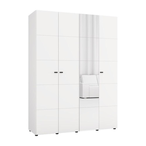 ΝΤΟΥΛΑΠΑ ΜΕ ΚΑΘΡΕΦΤΗ SALAMIS 4K1O h207 ΛΕΥΚΟ ΧΡΩΜΑ 155x52x208εκ