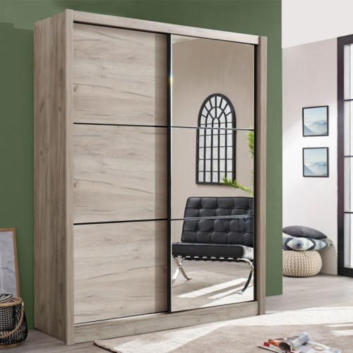ΝΤΟΥΛΑΠΑ NAVARA 165 ΜΕ ΚΑΘΡΕΦΤΗ GREY OAK 166x60x215,5