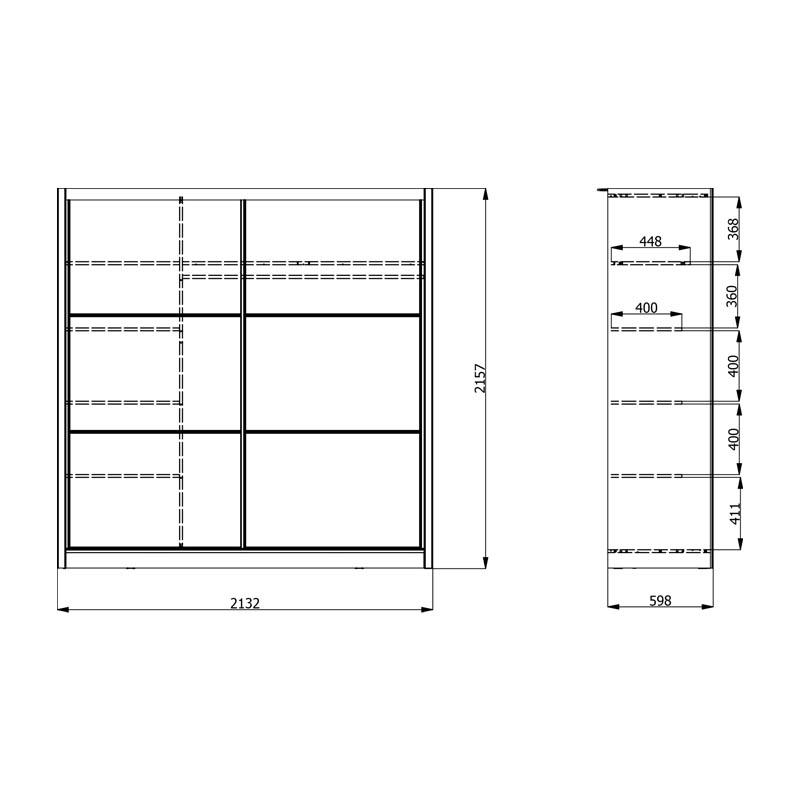 ΝΤΟΥΛΑΠΑ NAVARA 215 ΑRTISAN OAK 213x60x215,5