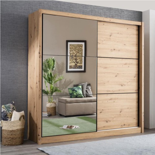 ΝΤΟΥΛΑΠΑ NAVARA ΜΕ ΚΑΘΡΕΦΤΗ 215 OG ARTISAN OAK 213x60x215,5