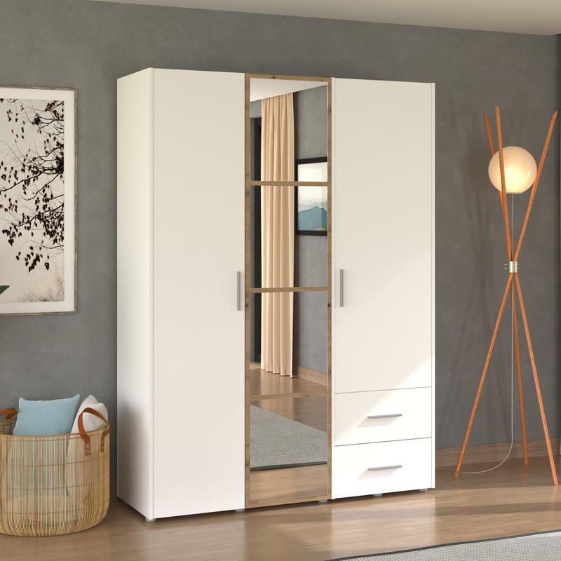 ΝΤΟΥΛΑΠΑ PARNAS 3K2FO III ARTISAN OAK-ΛΕΥΚΟ 149x54x208εκ ΝΤΟΥΛΑΠΑ PARNAS 3K2FO III ARTISAN OAK-ΛΕΥΚΟ 149x54x208εκ