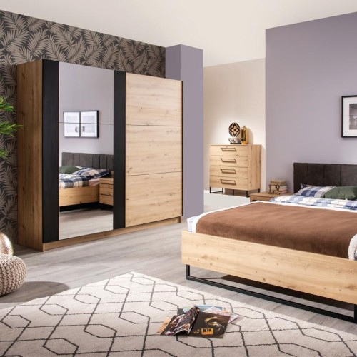 ΝΤΟΥΛΑΠΑ SARDINIA 220 OG ARTISAN OAK / ΜΑΥΡΟ 217*62.5*210 wrd
