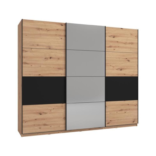 ΝΤΟΥΛΑΠΑ SARDINIA 270 OG ΜΕ ΚΑΘΡΕΦΤΗ ARTISAN OAK / ΜΑΥΡΟ 262.5*65.5*224