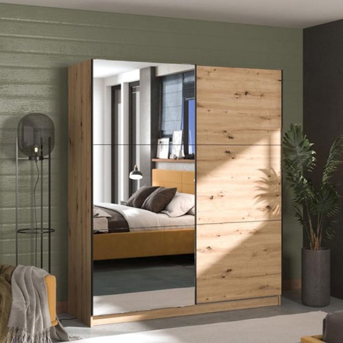 ΝΤΟΥΛΑΠΑ SIERRA 180 ΜΕ ΚΑΘΡΕΦΤΗ ARTISAN OAK 180*62.5*210