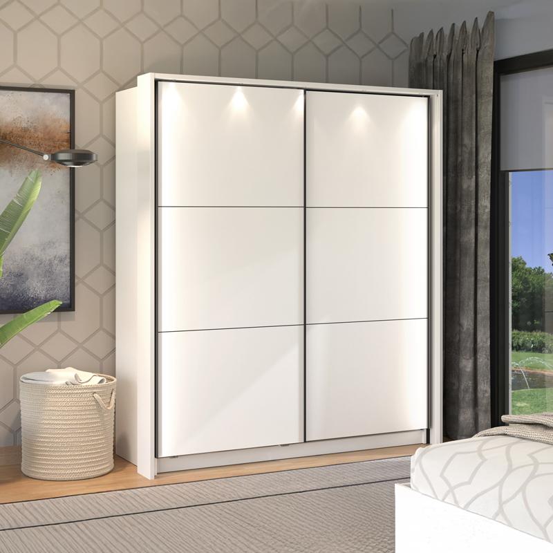 ΝΤΟΥΛΑΠΑ SIERRA 180 OPAQUE WHITE 180x63x210εκ ΝΤΟΥΛΑΠΑ SIERRA 180 OPAQUE WHITE 180x63x210εκ