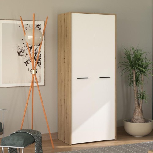 ΝΤΟΥΛΑΠΑ VARADERO 2K ARTISAN OAK-ΛΕΥΚΟ 80,5x53x203,5εκ fld