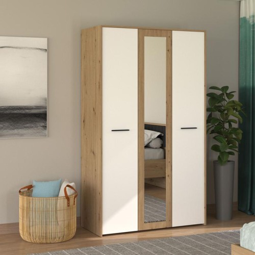 ΝΤΟΥΛΑΠΑ VARADERO 3K1O ARTISAN OAK-ΛΕΥΚΟ-ARTISAN OAK 119x53x203,5εκ fld