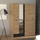 ΝΤΟΥΛΑΠΑ VARADERO 4K1F1O ARTISAN OAK-ΜΑΥΡΟ 157,5x53x203,5εκ