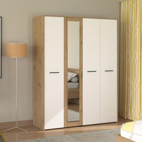 ΝΤΟΥΛΑΠΑ VARADERO 4K1O ARTISAN OAK-ΛΕΥΚΟ-ARTISAN OAK 157,5x53x203,5εκ