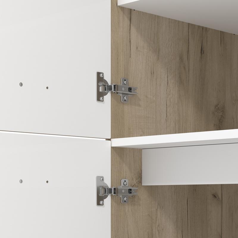 ΝΤΟΥΛΑΠΙ ΚΟΥΖΙΝΑΣ DIANA BD 60 GREY OAK-SAND ΓΥΑΛΙΣΤΕΡΟ FOIL 60x58x215εκ