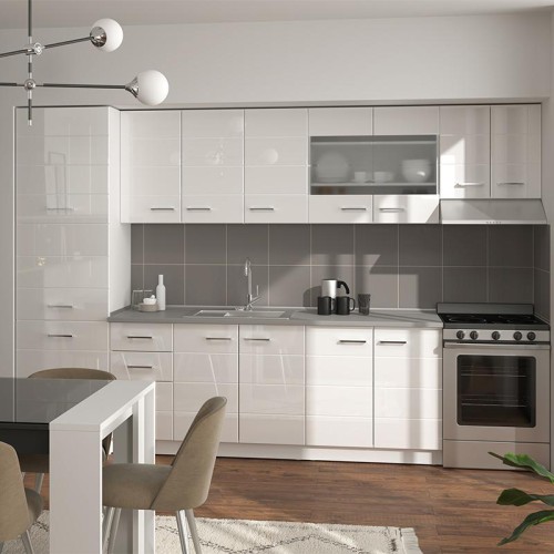 ΝΤΟΥΛΑΠΙ ΚΟΥΖΙΝΑΣ Diva BD 60 ΛΕΥΚΗ/ΛΕΥΚΗ ΛΑΚΑ 60x57,5x214,5