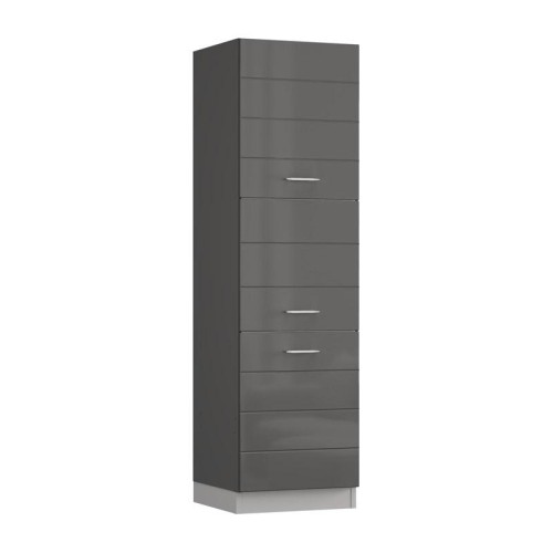 ΝΤΟΥΛΑΠΙ ΚΟΥΖΙΝΑΣ UNA BD60 UR ΛΕΥΚΟ-ΓΚΡΙ HIGH GLOSS ΧΡΩΜΑ 60x58x214εκ