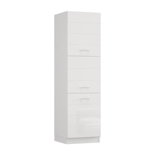 ΝΤΟΥΛΑΠΙ ΚΟΥΖΙΝΑΣ UNA BD60 UR ΛΕΥΚΟ-ΛΕΥΚΟ HIGH GLOSS ΧΡΩΜΑ 60x58x214εκ