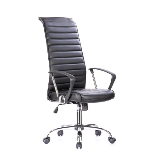 ΚΑΡΕΚΛΑ ΓΡΑΦΕΙΟΥ ΜΑΥΡΗ ΔΕΡΜΑΤΙΝΗ SP-6351-6 57*60.5*117-127 BF