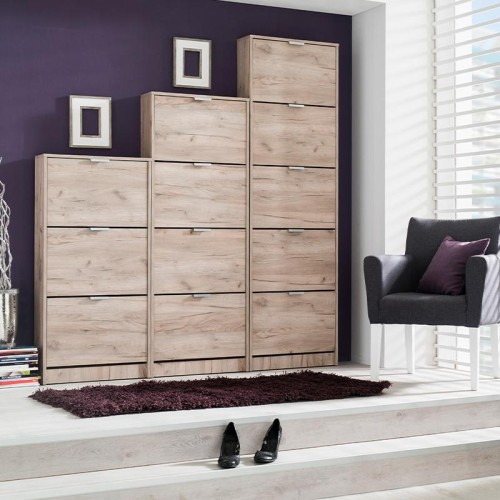 ΠΑΠΟΥΤΣΟΘΗΚΗ Base 15 GREY OAK 58x18x191,5εκ