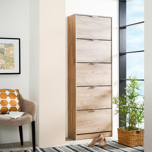 ΠΑΠΟΥΤΣΟΘΗΚΗ Hugo 25 Grey Oak 67x28x191,5εκ