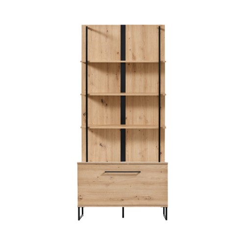 ΡΑΦΙΕΡΑ SARDINIA POP ARTISAN OAK / ΜΑΥΡΟ 85*42*137.5