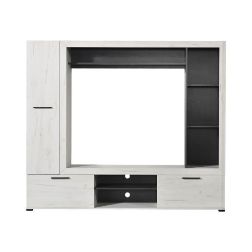 ΚΕΝΤΡΟ ΨΥΧΑΓΩΓΙΑΣ LORCA WHITE OAK / ΜΑΥΡΟ 195.5*35*170
