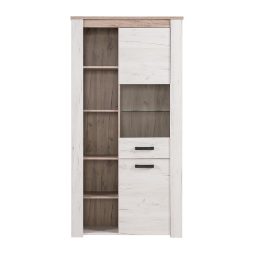 ΒΙΤΡΙΝΑ Kent POP V GREY OAK/WHITE OAK 99,5*36,5*195 ΦΑΥΓ