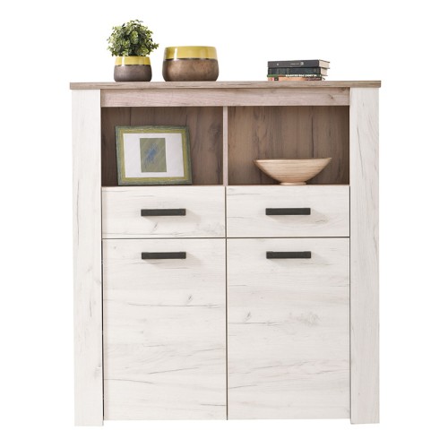 ΒΙΤΡΙΝΑ Kent POP 2F GREY OAK/WHITE OAK 114*36,5*127,5 ΦΑΥΓ
